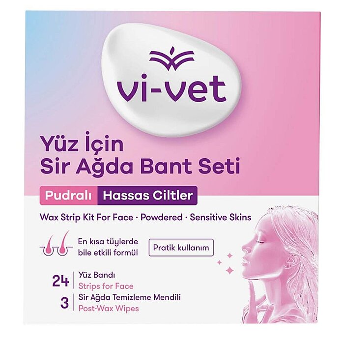 Vi-Vet Yüz Sir Ağda Bandı Pudralı 24'lü - 1