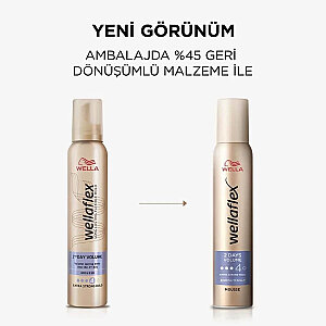 Wellaflex 2 Günlük Hacim Ekstra Güçlü Tutuş Saç Köpüğü 200 Ml - 7