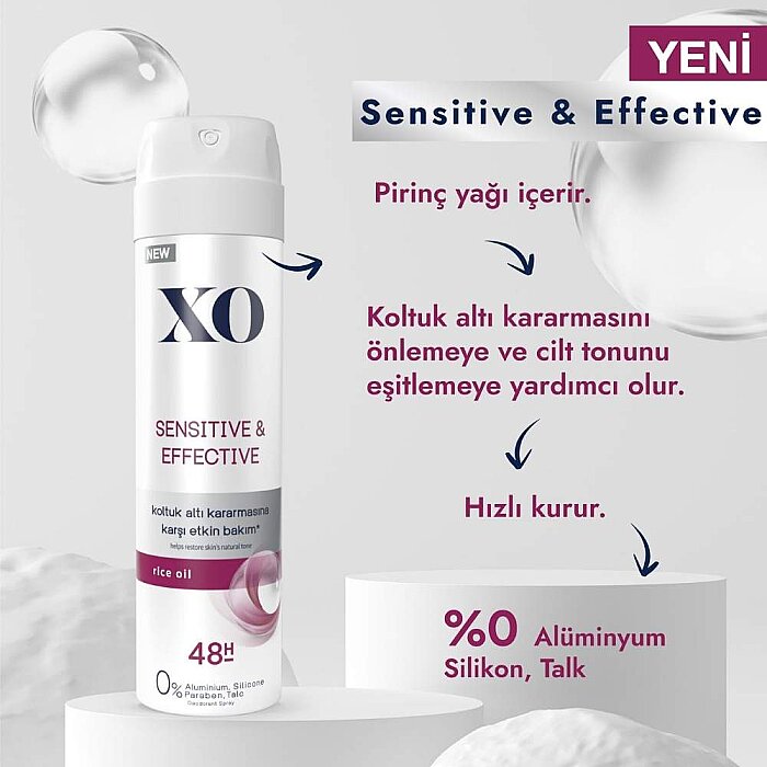 Xo Sensitive&Effective Kadın Deodorant 150 Ml - 2