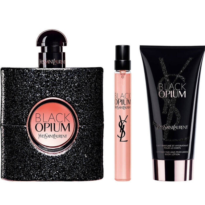 YSL Black Opium Kadın Parfüm Edp 90 Ml + Edp 10 Ml + Body Lotion 50 Ml Set - 2