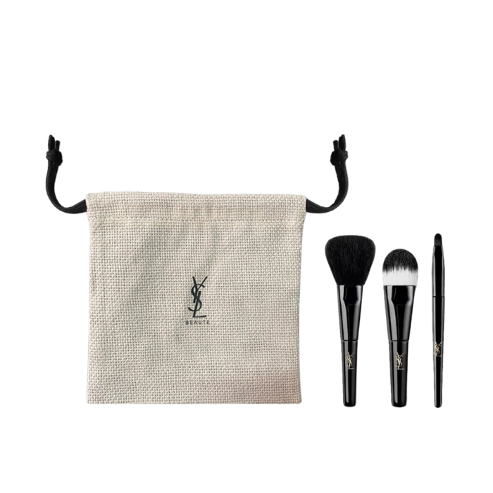 YSL Makyaj Fırçası Seti + Pouch - 1